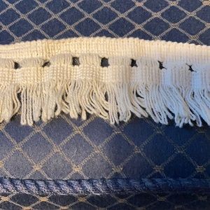 Cotton white Trim for edging. Interesting sturdy material.